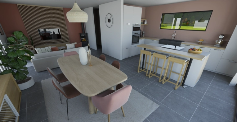 Flats / Apartments, Full Project, 3D ambiance