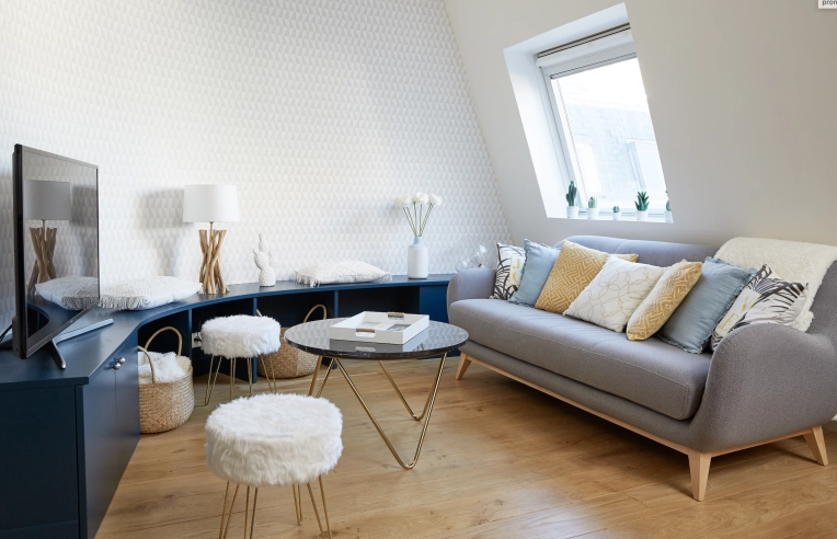 Contemporary, Scandinavian, Flats / Apartments, Living room, Full Project, Renovation