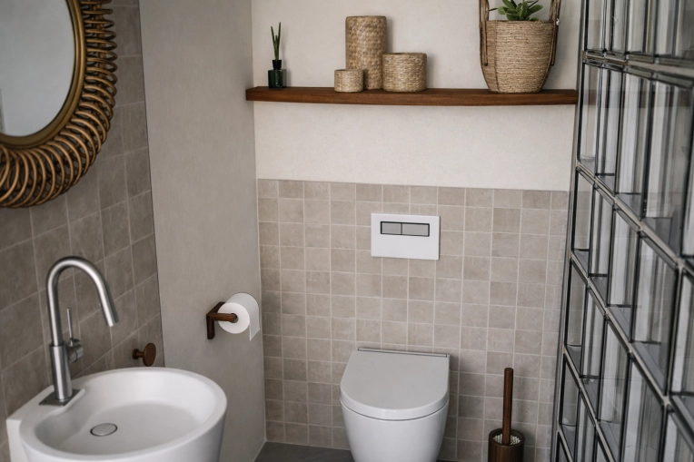 Bathroom, Nature, Consultation Visit, Full Project, Remote Coaching, Shopping list, 3D ambiance, Plan