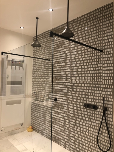 Minimalist, Bathroom, Chic, Full Project, 3D ambiance, Plan, Renovation