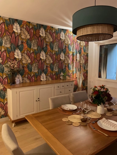 Bohemian, Nature, Dining room, Full Project, 3D ambiance, Renovation