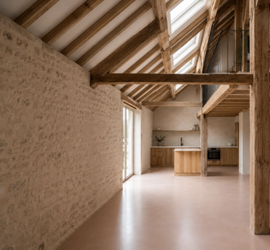 Home, Rustic, Minimalist, Nature, Wabi-sabi, Full Project, 3D ambiance, Renovation