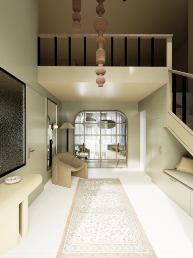 Home, Rustic, Contemporary, Scandinavian, 3D ambiance