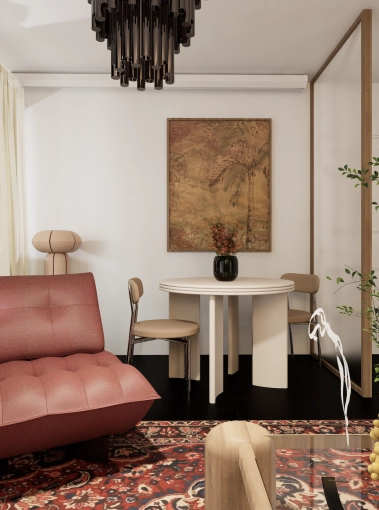 Flats / Apartments, Vintage, Maximalist, Wabi-sabi, 3D ambiance