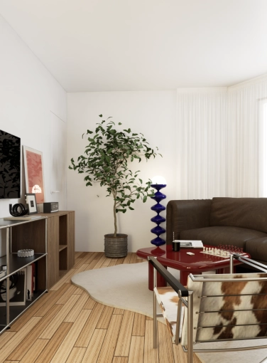 Vintage, Living room, 3D ambiance