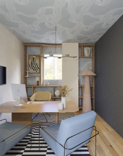 Rustic, Japanese, Vintage, Chic, Office, Full Project