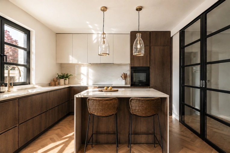 Minimalist, Contemporary, Kitchen, Chic, Consultation Visit, Full Project, Energy renovation, Creation of exclusive furniture, 3D ambiance, Plan, Renovation
