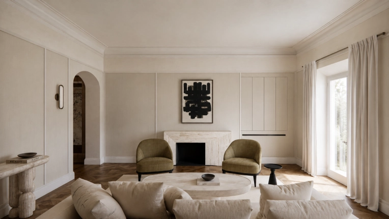 Chic, Living room, Full Project