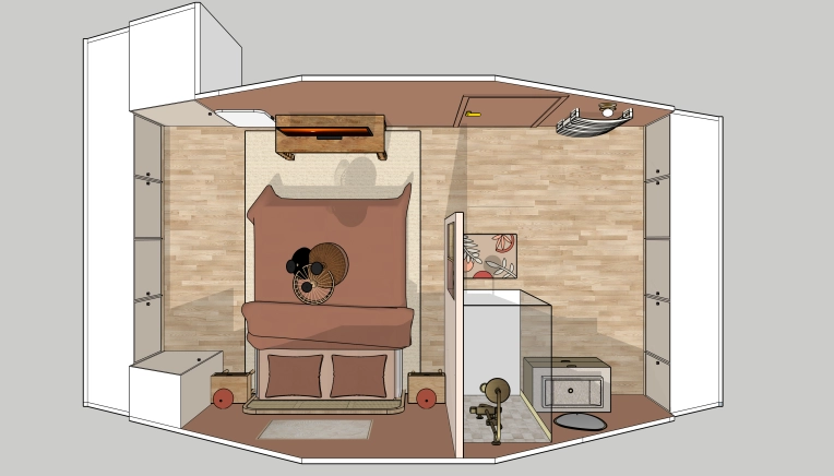 Room, Chic, 3D ambiance