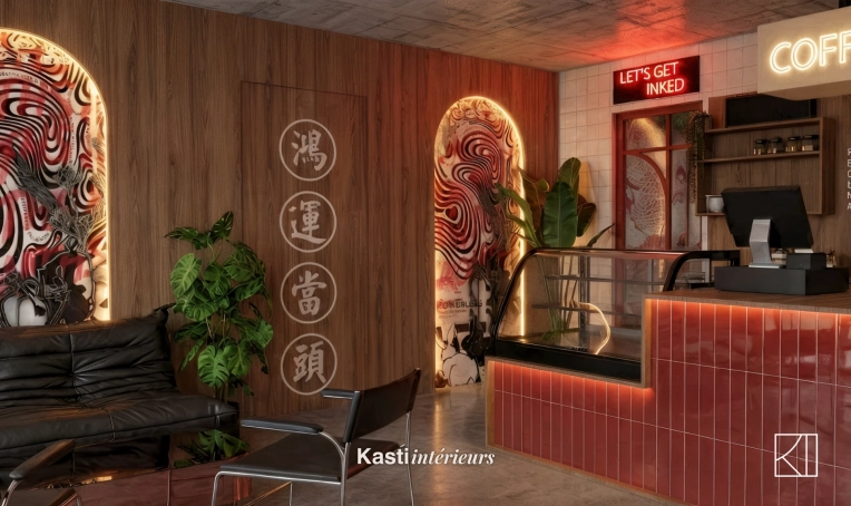 Contemporary, Japanese, Restaurant, Consultation Visit, Full Project, Creation of exclusive furniture, Shopping list, 3D ambiance, Plan, Renovation