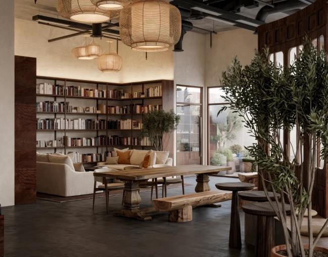 Rustic, Japanese, Retail / store, Vintage, Wabi-sabi, Consultation Visit, Full Project, Creation of exclusive furniture, Shopping list, 3D ambiance, Plan, Renovation