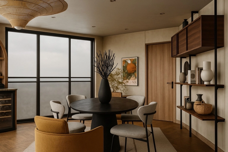 Contemporary, Dining room, Consultation Visit, Creation of exclusive furniture, 3D ambiance
