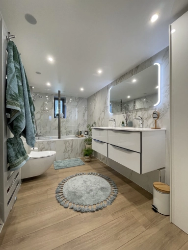 Contemporary, Bathroom, Chic, Full Project, Renovation