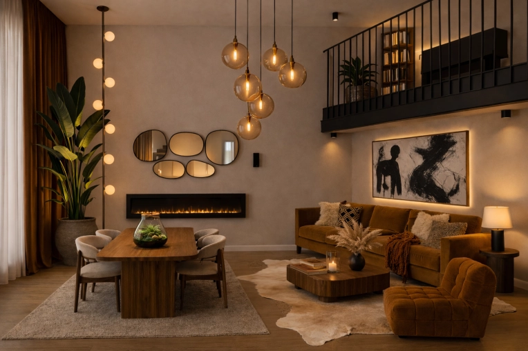 Industrial, Contemporary, Flats / Apartments, Chic, 3D ambiance