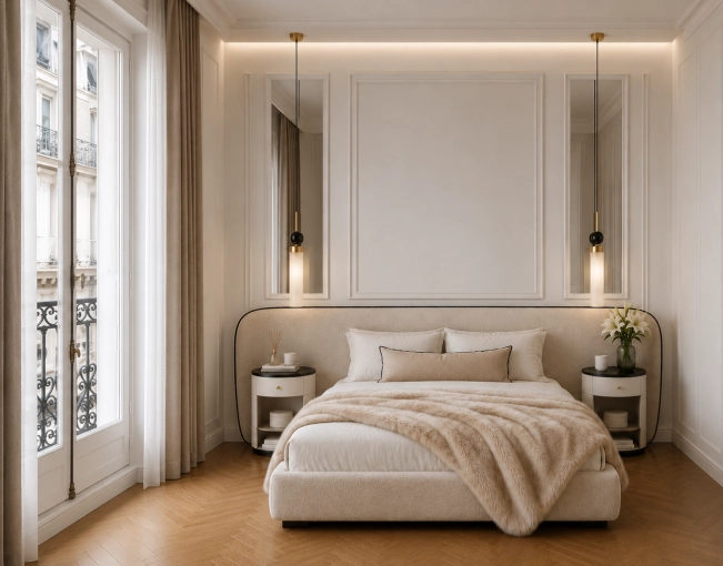 Contemporary, Flats / Apartments, Chic, Creation of exclusive furniture, 3D ambiance