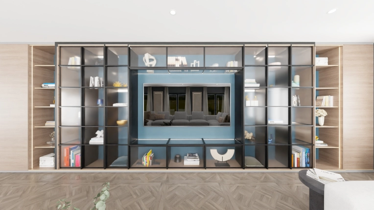 Home, Contemporary, Chic, Full Project, Creation of exclusive furniture, 3D ambiance