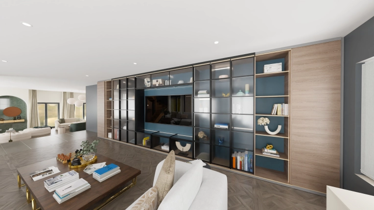 Home, Contemporary, Creation of exclusive furniture, 3D ambiance, Renovation