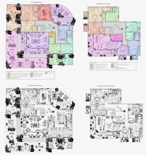 Hotel, Contemporary, Chic, Full Project, Plan
