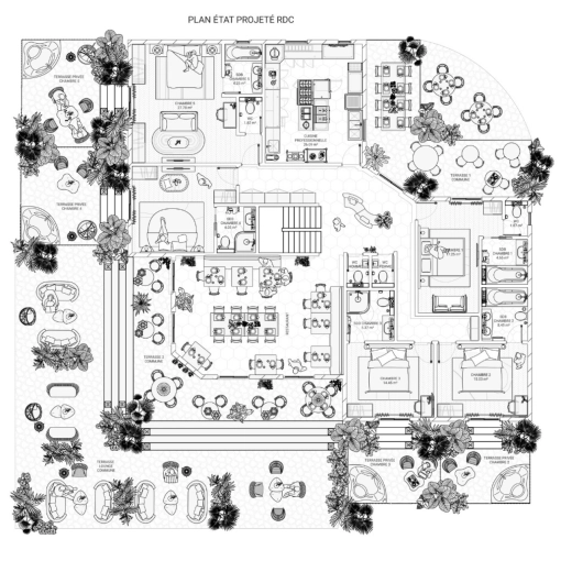 Contemporary, Restaurant, Chic, Full Project, Plan