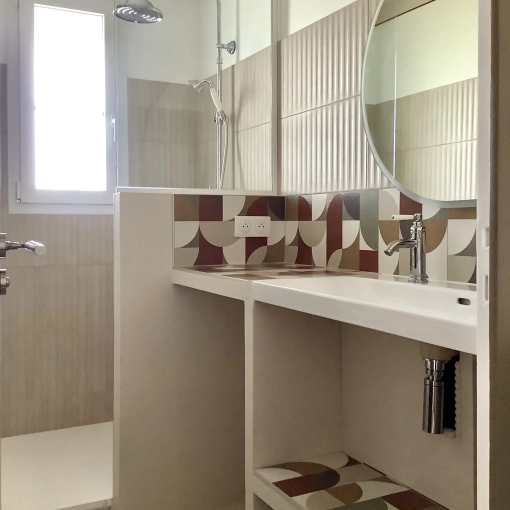 Bohemian, Bathroom, Chic, Creation of exclusive furniture, Renovation