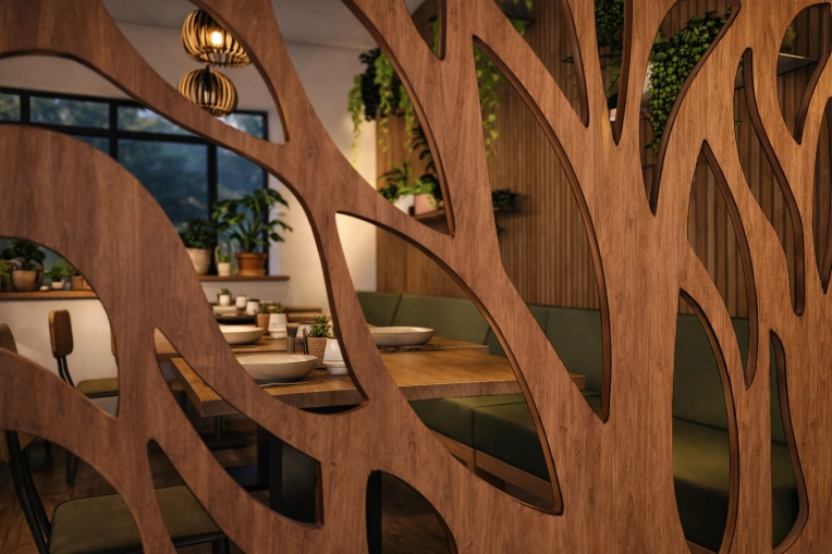 Contemporary, Buildings Open to the Public, Restaurant, Consultation Visit, Full Project, 3D ambiance, Plan, Renovation