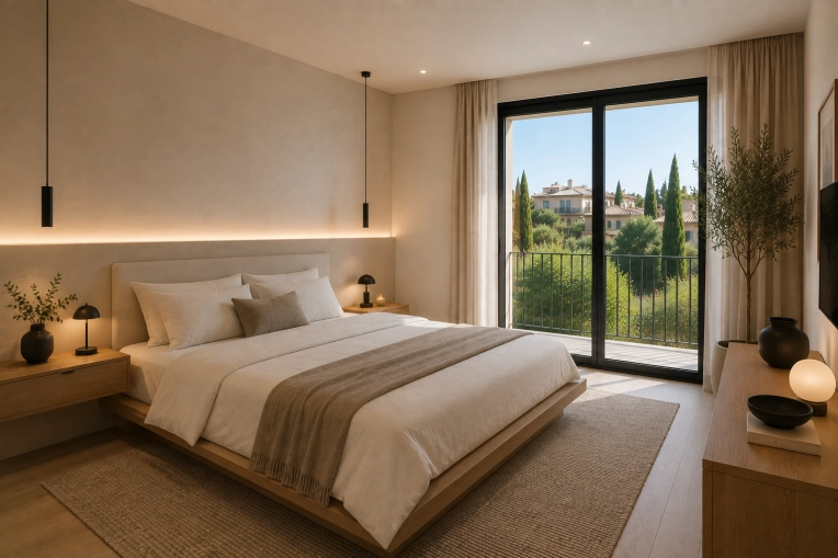 Contemporain, Chambre, 3D d'ambiance