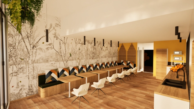 Scandinavian, Restaurant, Renovation