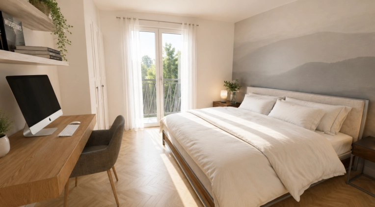 Contemporary, Room, Chic, Nature, Full Project, 3D ambiance, Renovation