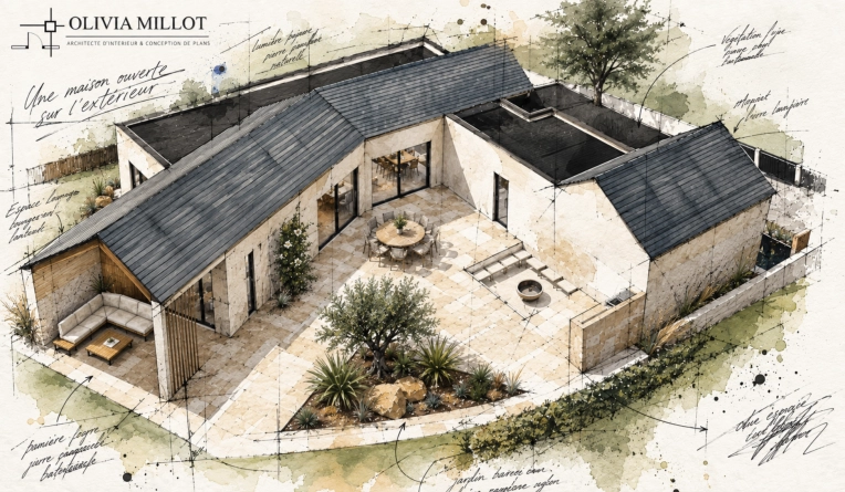 Outdoor/Garden, Chic, Nature, 3D ambiance, Plan, Renovation
