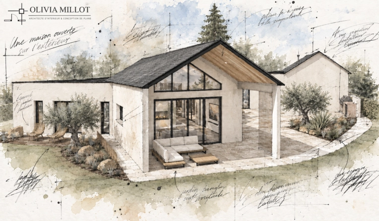 Outdoor/Garden, Chic, Nature, 3D ambiance, Plan