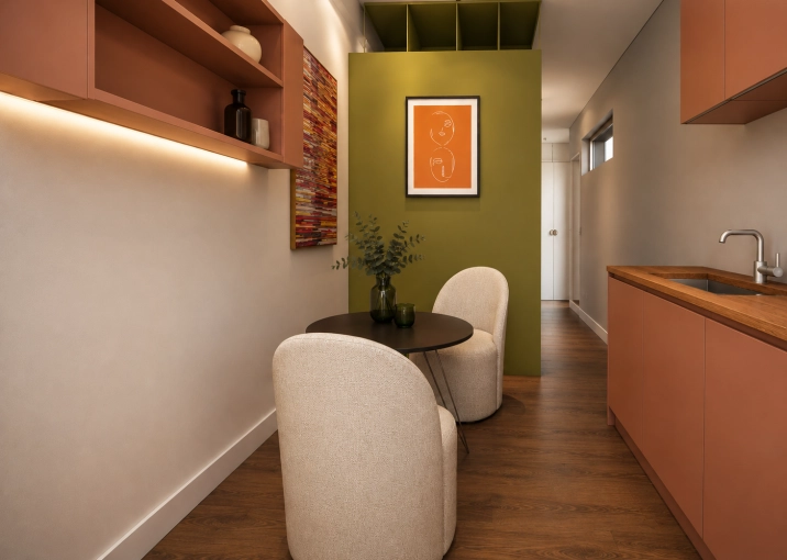 Flats / Apartments, Kitchen, Nature, Full Project, Home Staging, 3D ambiance, Renovation