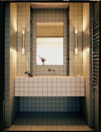 Minimalist, Contemporary, Vintage, Bathroom, Chic, Full Project, Creation of exclusive furniture, Plan, Renovation, Layout