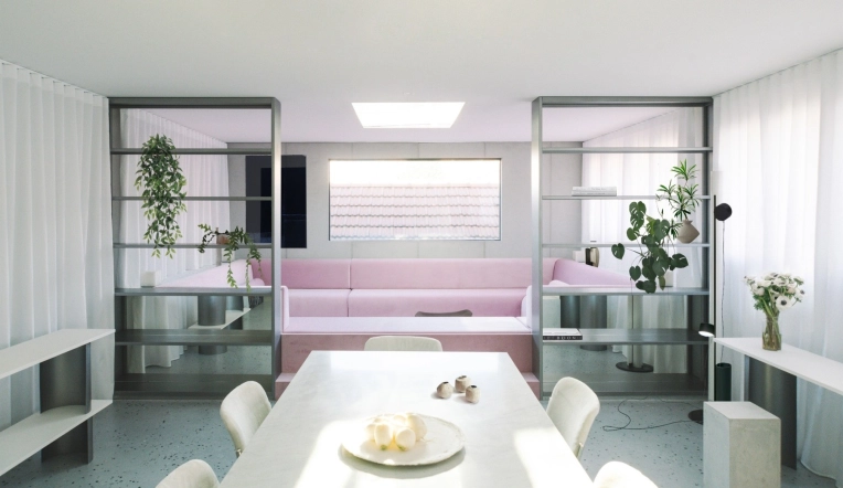 Minimalist, Contemporary, Chic, Living room, Creation of exclusive furniture, Plan, Renovation, Layout