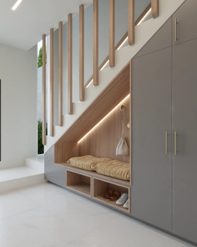 Home, Contemporary, Full Project, Creation of exclusive furniture, 3D ambiance