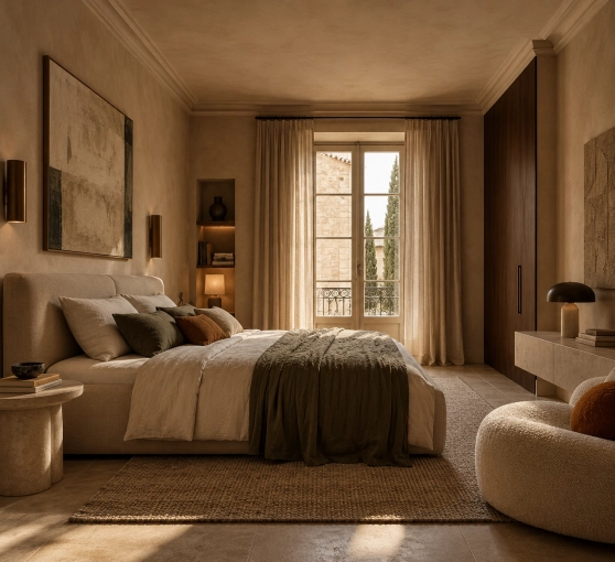 Minimalist, Contemporary, Room, Chic, Nature, Wabi-sabi, Consultation Visit, 3D ambiance, Plan