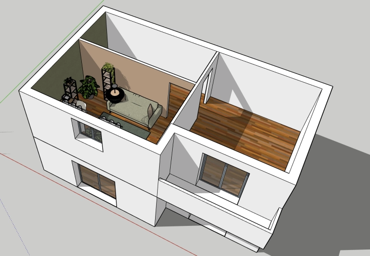 Home, Contemporary, Nature, Full Project, 3D ambiance, Plan, Renovation, Layout