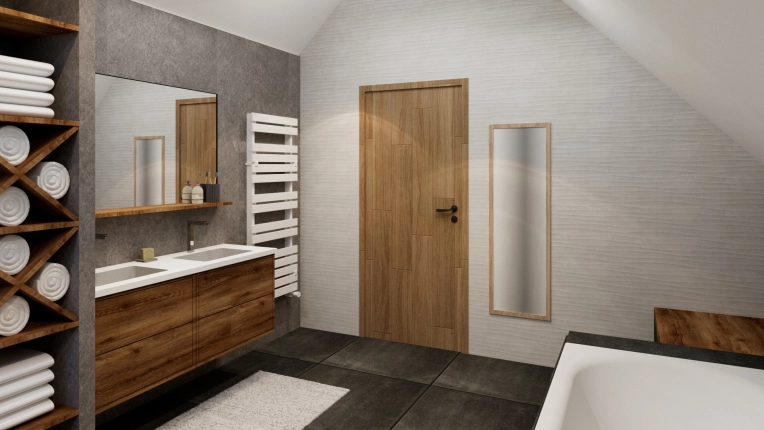 Minimalist, Bathroom, 3D ambiance