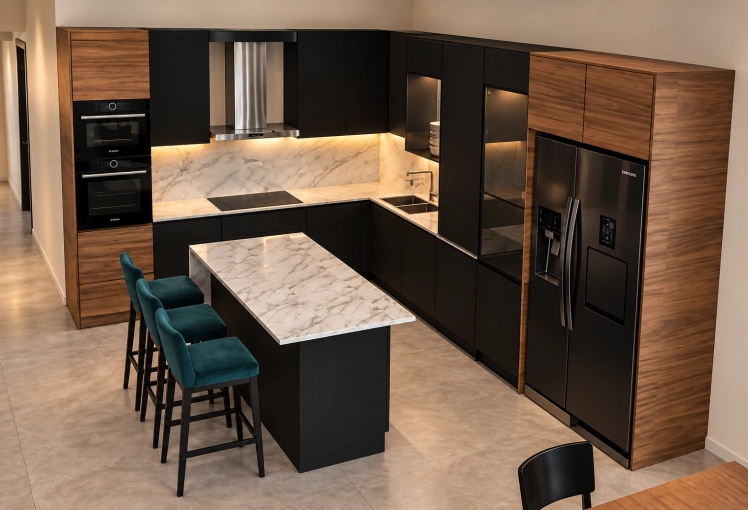 Kitchen, Chic, Full Project, 3D ambiance